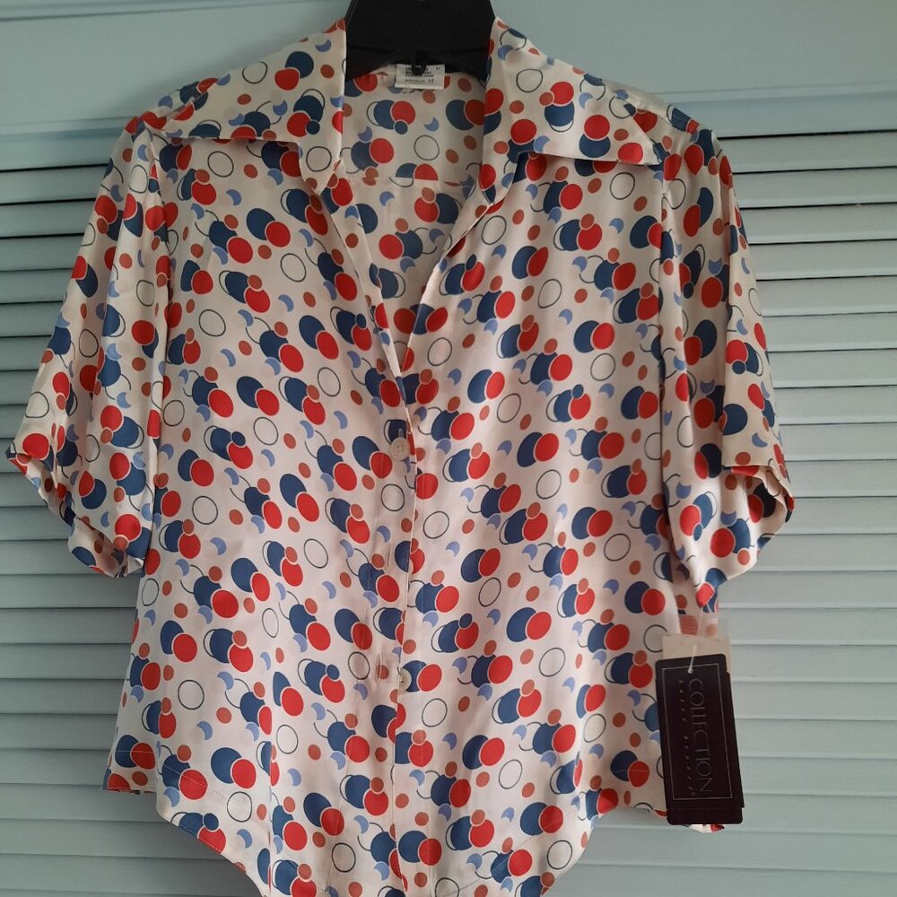 Colorful Polka Dot Blouse